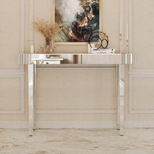 Large Silver Mirrored Console