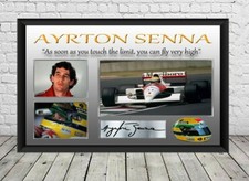 Ayrton Senna Signed Photo Print Poster Autographed Formula One Memorabilia