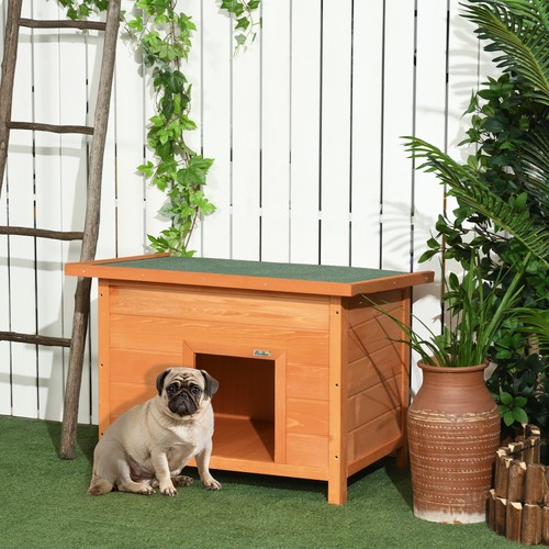 82cm wooden dog - dog, house