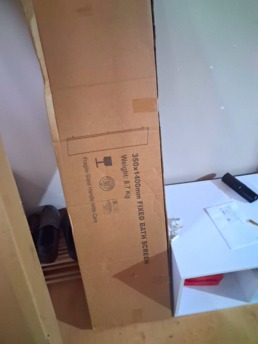 Fixed panel glass bath - glass,