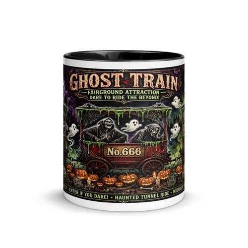 Ghost train vintage horror - train,