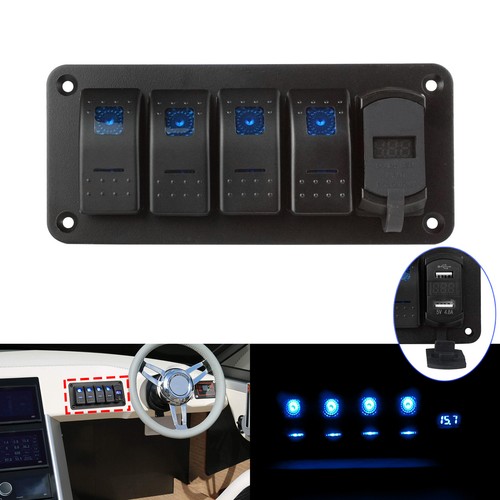 Gang blue led light - led, toggle
