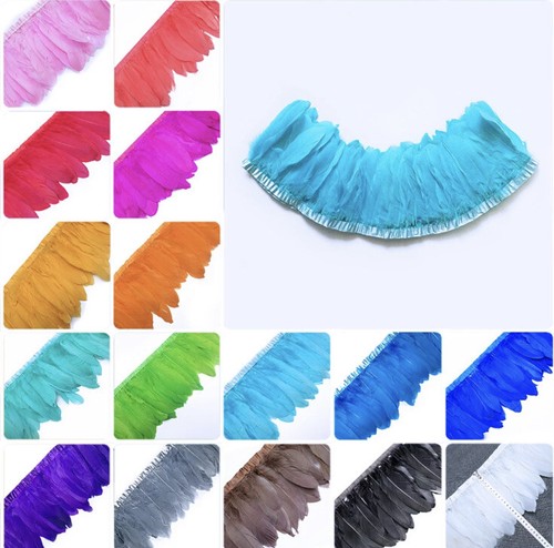 Goose 20cm feather trim - goose,