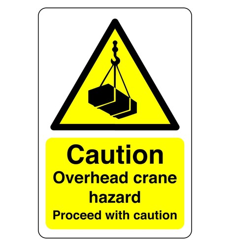Caution overhead crane - , hazard