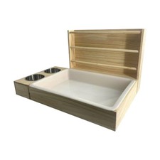 Rabbit Hay Feeder Rabbit Feeder Toilet Easy to Clean Bunny Hay Manger Litter Pan