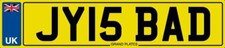 NUMBER PLATE JY INITIALS JY15