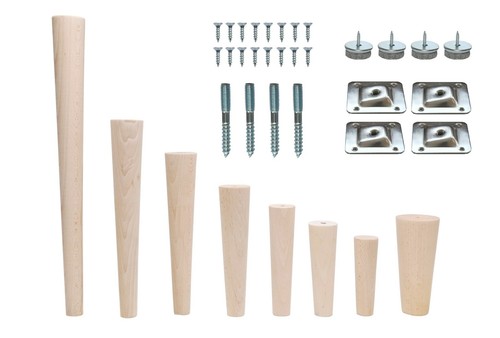 Wooden furniture cone legs - wooden,
