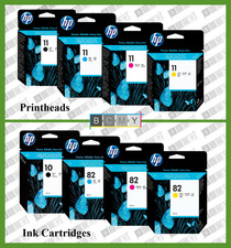OEM HP 11 Printhead / 82 Ink Cartridges - DesignJet 500/800 Series