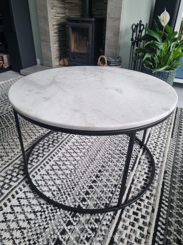 Round marble top coffee - m&s,