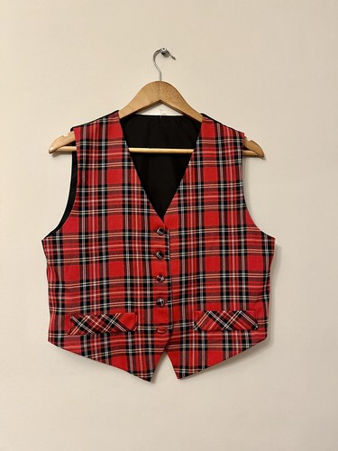 Vintage tartan waistcoat - vintage,