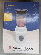 Russell Hobbs Go Create 1.5L Glass Jug Blender 550W White New 27580