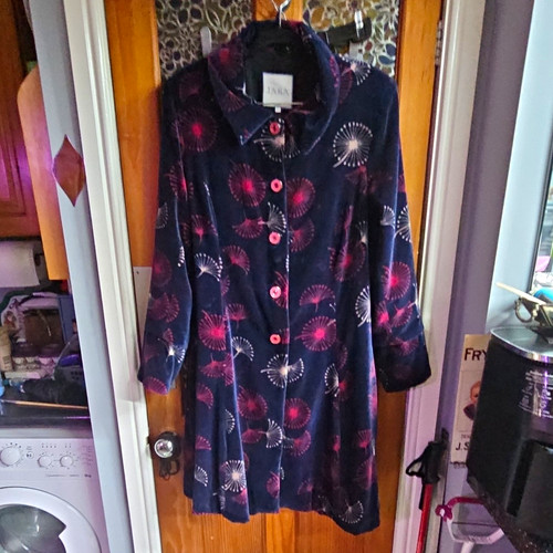 Jaba navy velvet - velvet, floral