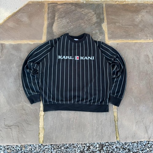 Vintage black pinstriped baggy - black,