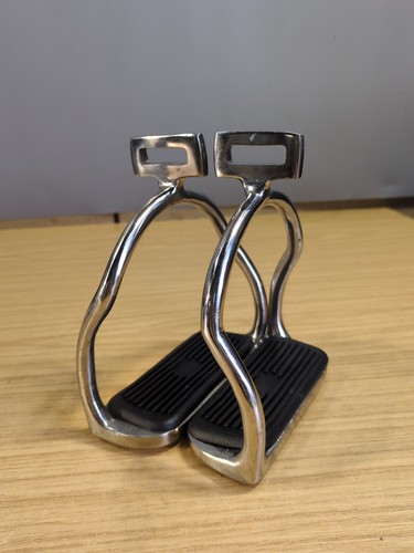 Bent leg safety stirrup - leg, irons