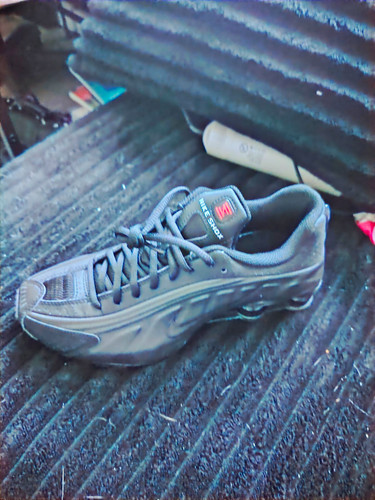 Nike shox black leather - nike,