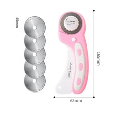 45mm Rotary Cutter with 5pcs Extra Blades with Safety Lock For Left & Right Hand