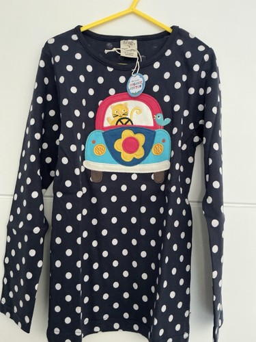 Frugi girls erin appliqué top - appliqué,