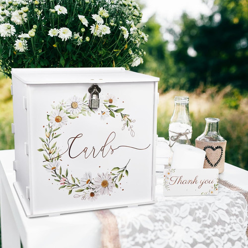 Wedding card box with lock - card,