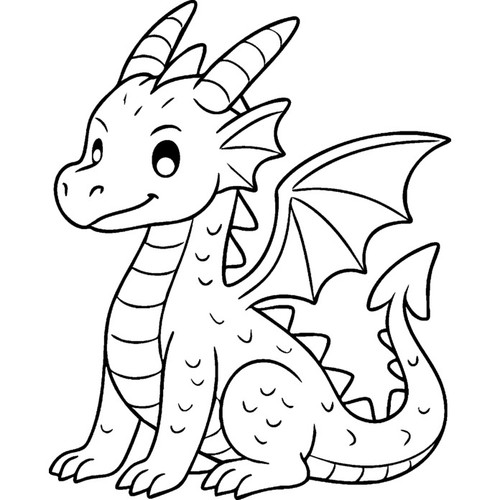 Cartoon dragon unmounted - 'cartoon,