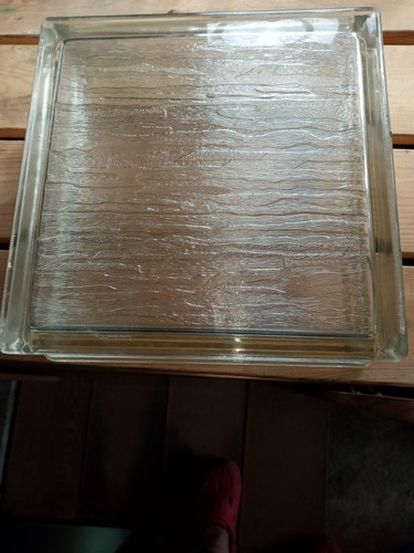 Clear glass brick block - clear, brick/block