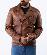 Mens Tan Brown Real Leather