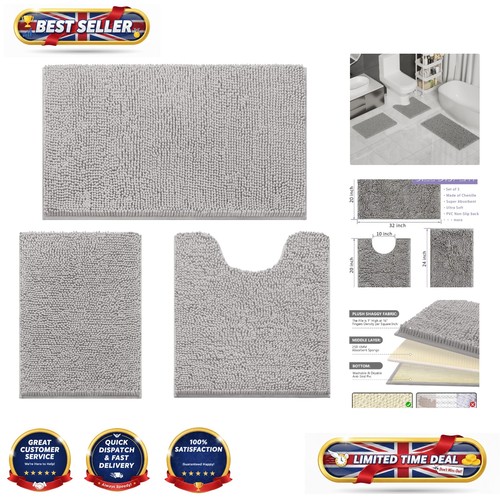 Elegant piece chenille bath - 3-piece,