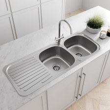 Stainless Steel 2 Bowl Double