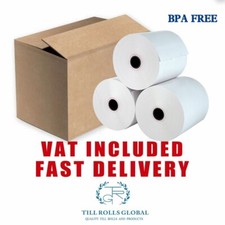Thermal Till Rolls 80 x 80mm EXTRA LENGTH 40 ROLLS RECEIPT PAPER EPOS