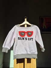 Mini Rodini Unisex Light Mauve/ Purple Sun's Up Sweatshirt Size EU 104/110