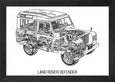 Land Rover Defender Framed