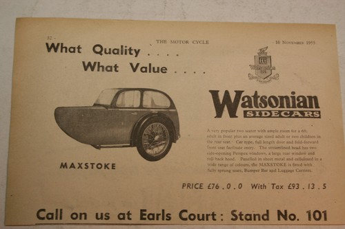 1955 advert for watsonian - 1955,