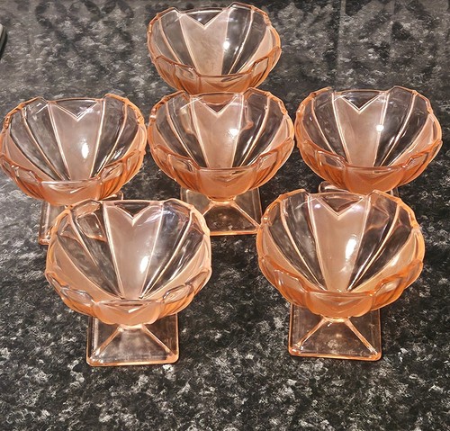 Vintage art deco pink glass - deco,