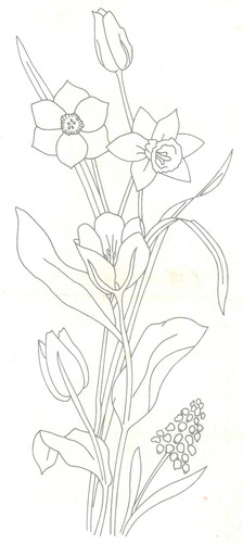 Vintage embroidery transfer - vintage,