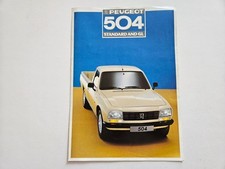 PEUGEOT 504 PICK UP SALES BROCHURE 1986 1987