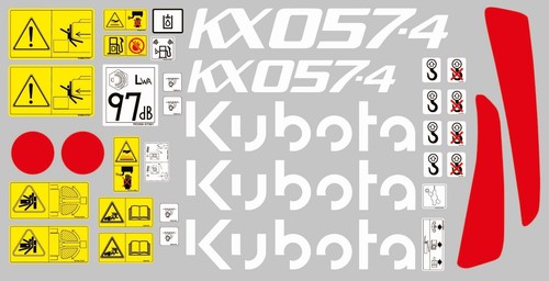 Kubota 057 decals - decals, /