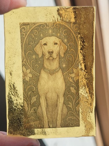 Stained glass labrador dog - stained,