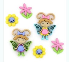 Buttons Novelty Dress it up 3D Embellishments - Flutter Bugs