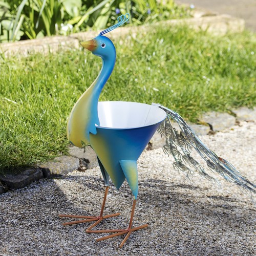 Metal blue peacock - metal,