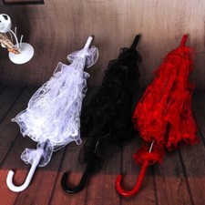 Bridal Umbrellas Lace Floral Umbrella Long Handle Umbrellas Embroidery Parasol