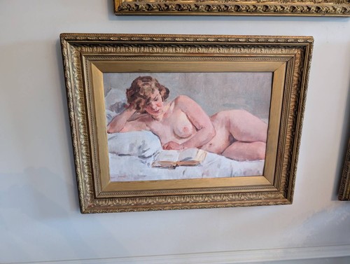 Antique frame with varnished - frame,