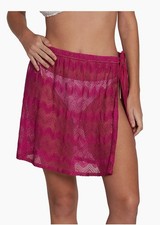 Authentic MISSONI Pink Chevron knit Cover Up Skirt Size 42 IT New With Tag