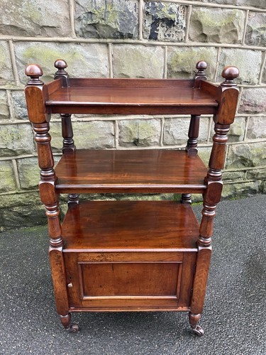 Antique slim mahogany trolley - slim,