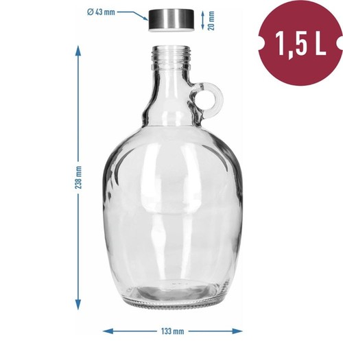 Dama glass demijohn with - 1.5l,