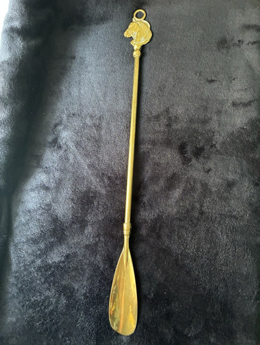 Solid brass horse head handle - brass,