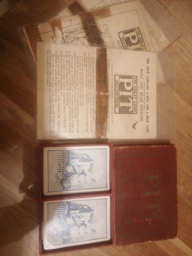 Antique pit card game - card,