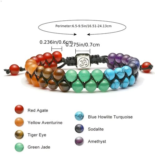 Chakra bracelet crystal - 7,