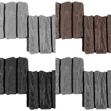 Lawn Edging Border 2.26 m / 7.4 ft Long Garden Palisade Wood Effect Flower Beds