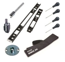 Skeleton Hinge Jig Corner Chisel 2-Flute Cutter H/JIG/C/TR12KIT Trend Tools