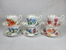 6 Tea Cups & Saucers Fine Bone