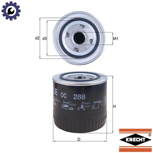 Oil filter 288 - filter, dodge